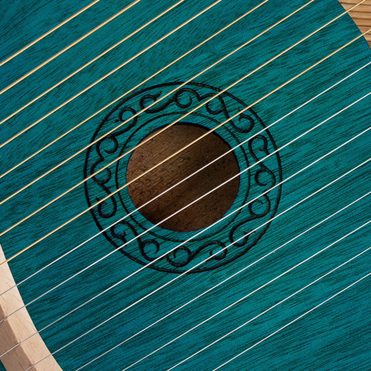 Harfa， Lira Harfa, Solidny Drewniany Instrument Mahoń Z Opatentowanym Projektem, Przenośna 16 Metalowych Strun Dla Dorosłych Dzieci Początkujących(Yellow,2)