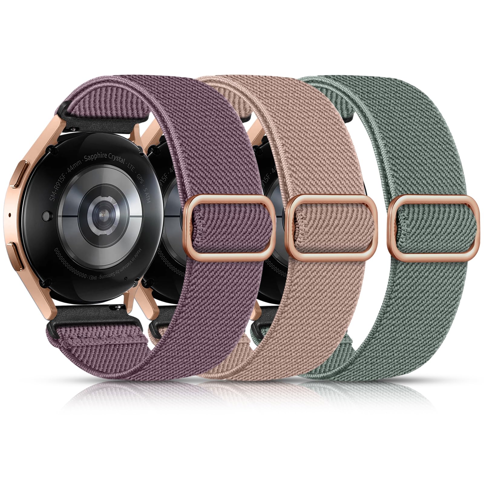 Lerobo 20mm Elastisch Band Kompatibel mit Garmin Vivoactive 5 Armband Vivoactive 6 3/ Forerunner 165 245 55, Nylon Sport Armbänder für Samsung Galaxy Watch 7 Armband / Galaxy Watch 7 6 5 4