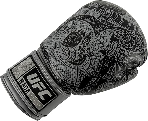 Miniatura 6 de UFC Naga - Guantes de entrenamiento  Auténtico diseño Muay Thai para trabajo de combate, guantes de boxeo estilo tailandés absorbentes de golpes