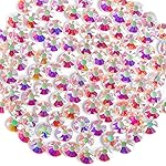 Beadsland Flat Back Crystal Rhinestones Round Gems for Nail Art and Craft Glue Fix, Transparent AB, 10mm, SS50/144pcs