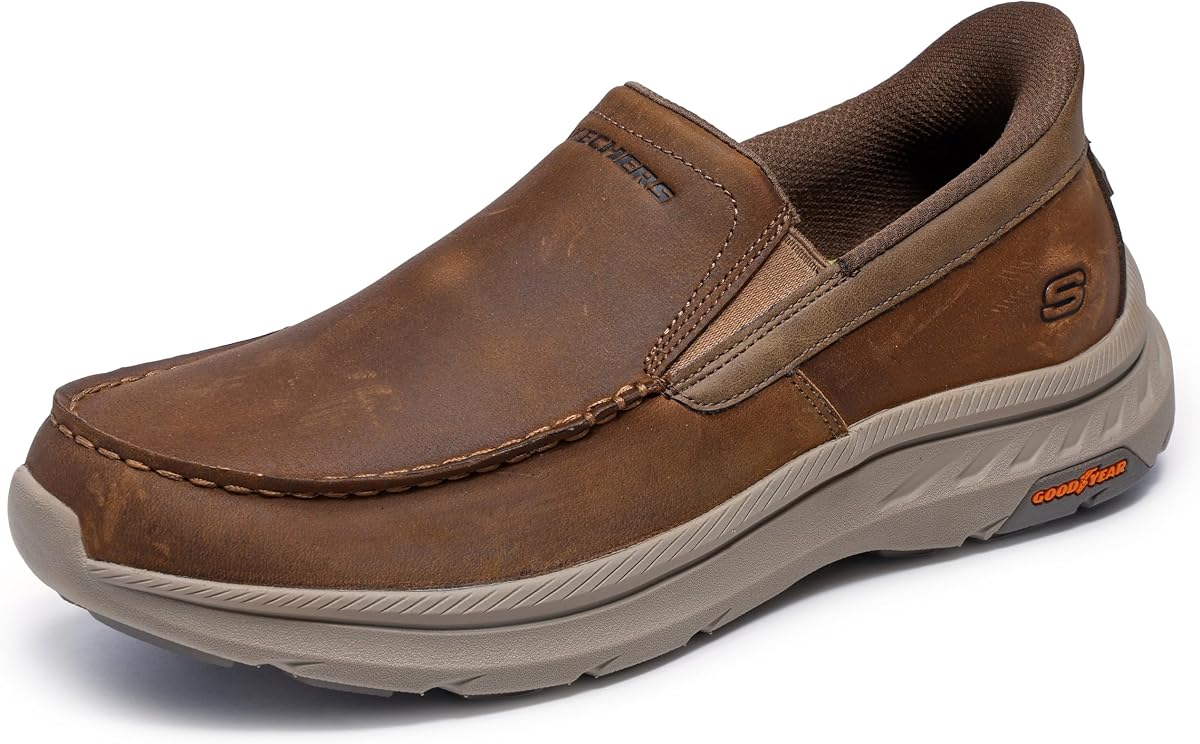 Skechers Men's Pollard Osgood Loafer | Casual, Slip-ins, Relaxed Fit, Air-Cooled Memory Foam, Loafer