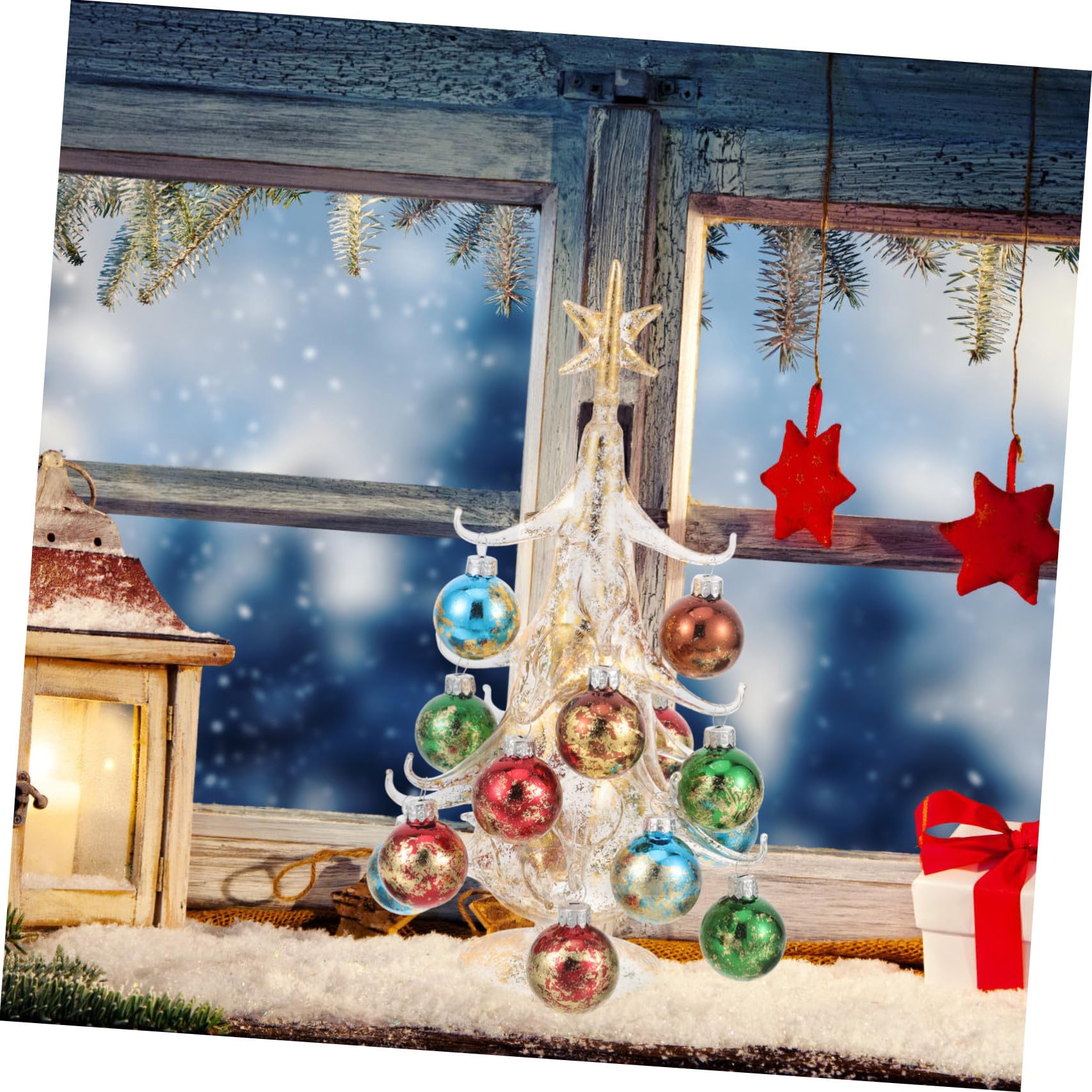 Árbol de Navidad de Grande Amarillo Adorno DIY Resistente para Escritorio Decoración Navideña Versátil con Festivos para Hogar