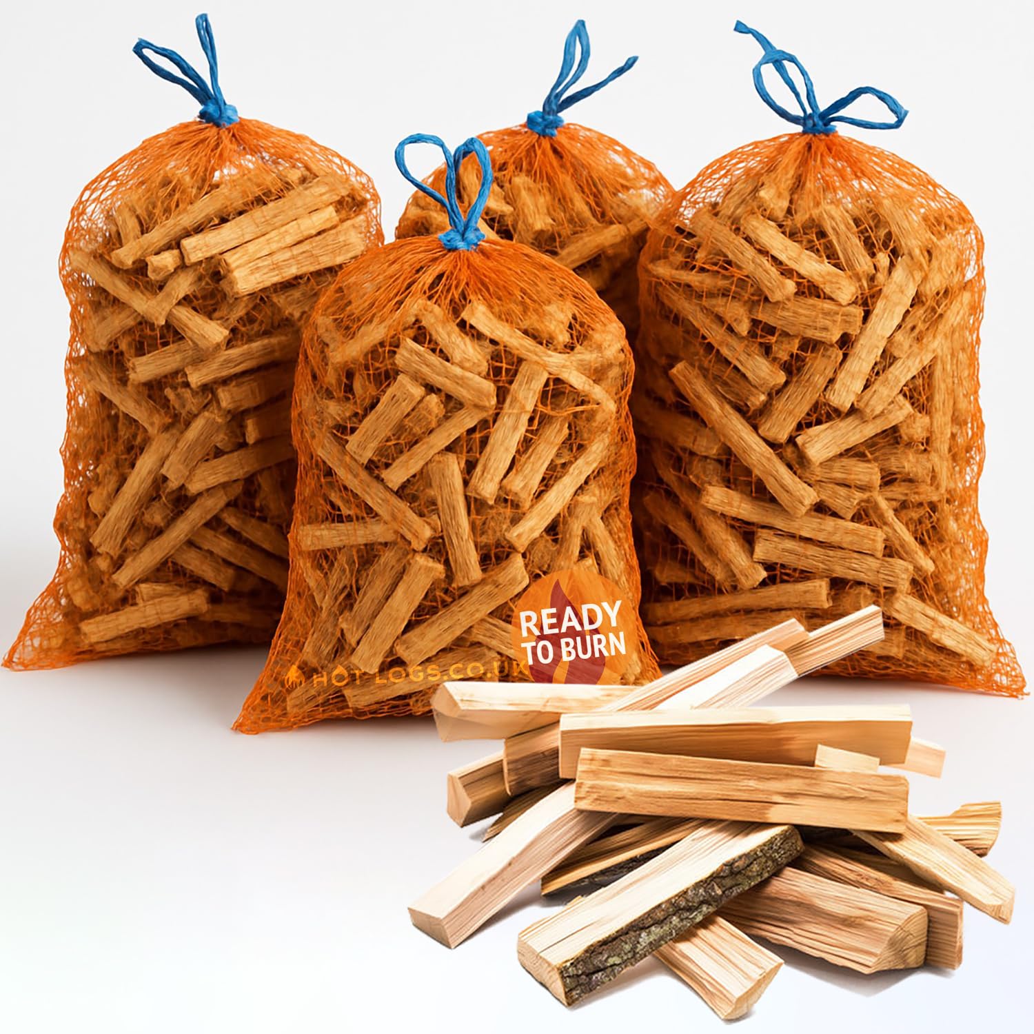 10kg Box of Kiln Dried Kindling Wood - Bumper Box of 4 Bags Wood Kindling For Woodburning Stove, Log Burner, Open Fire Pit, Camping BBQ Pizza Oven. Fire Starters Ready To Burn (approx 10kg)