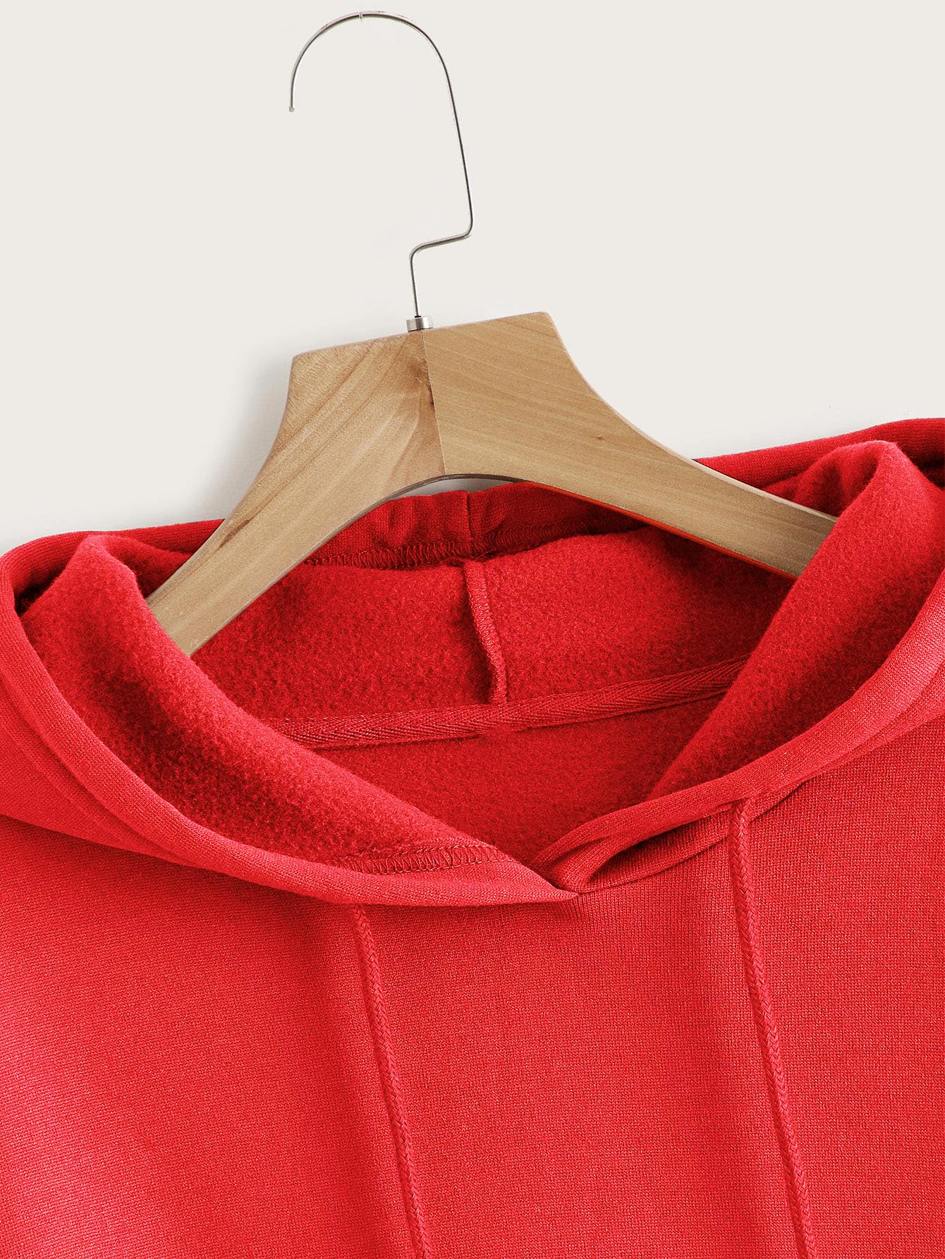 KOTTY Women Full Sleeve Hooded Printed Sweatshirt Blood red - Image 4 thumbnail