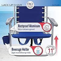 Vista 6 de Rio Brands ASC529 4-Position Backpack Lace-Up Suspension Folding Beach Chair