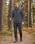 WULFUL Veste Softshell légère Manteau à vent rembourré à l'eau Soft Shell Outdoor pour homme