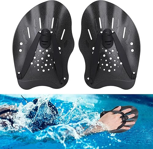 Paletas de mano de natación para adultos y jóvenes (1 par), aletas de natación de entrenamiento de fuerza de potencia, accesorios de natación para