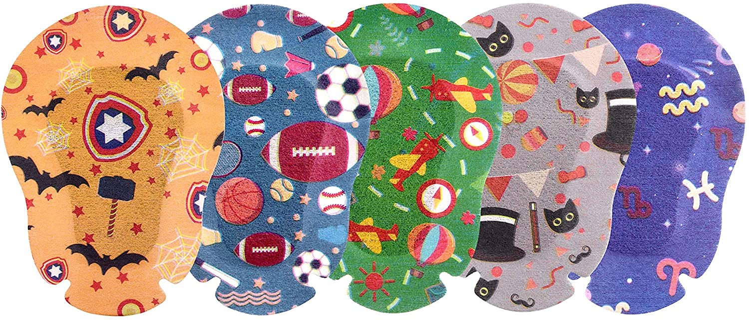 Adhesive Eye Patches for Kids – Cool Boys Design, Economical 100 patches per Box, Regular Size, Breathable Material, Colorful and Fun Pattern, Hypoallergenic & Sensitive for Lazy eye