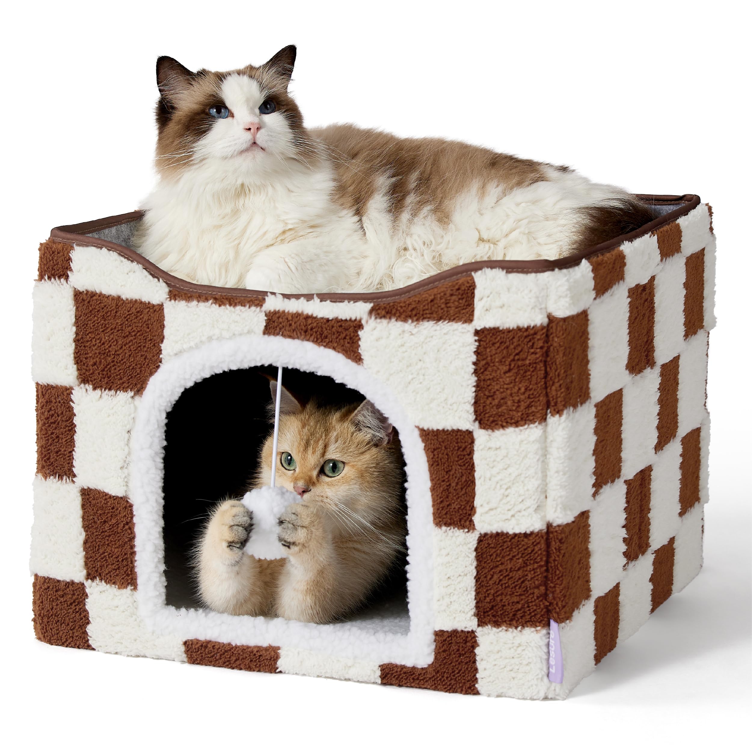 Amazon.com : Lesure Indoor Cat Beds Kitten House - Large Cat