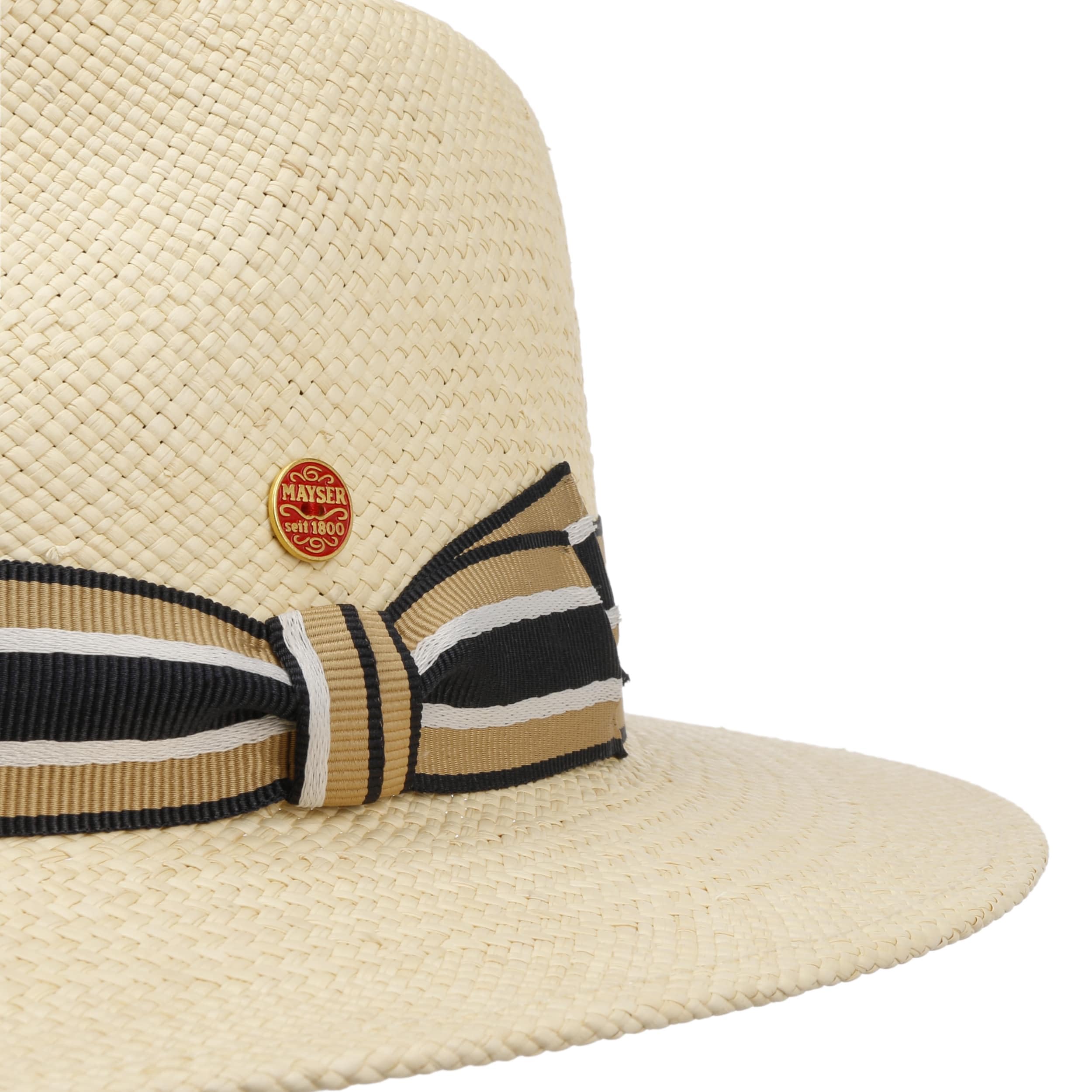 Mayser Mathis Sombrero Panama Banda Multicolor Proteccion UV 80 Hecho en UE Unisex Primavera Verano