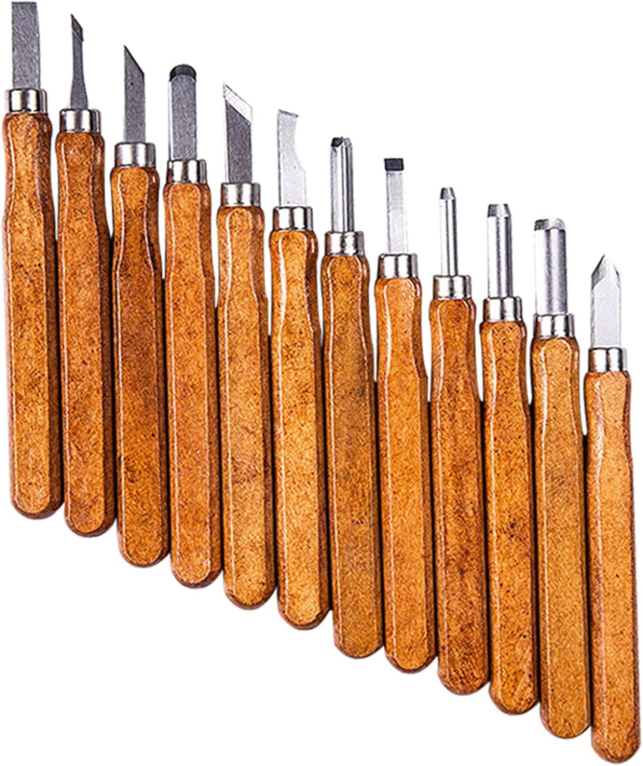 12Pcs Wood Carving Hand Chisel Tool Set Highcarbon steel Wood Chisel