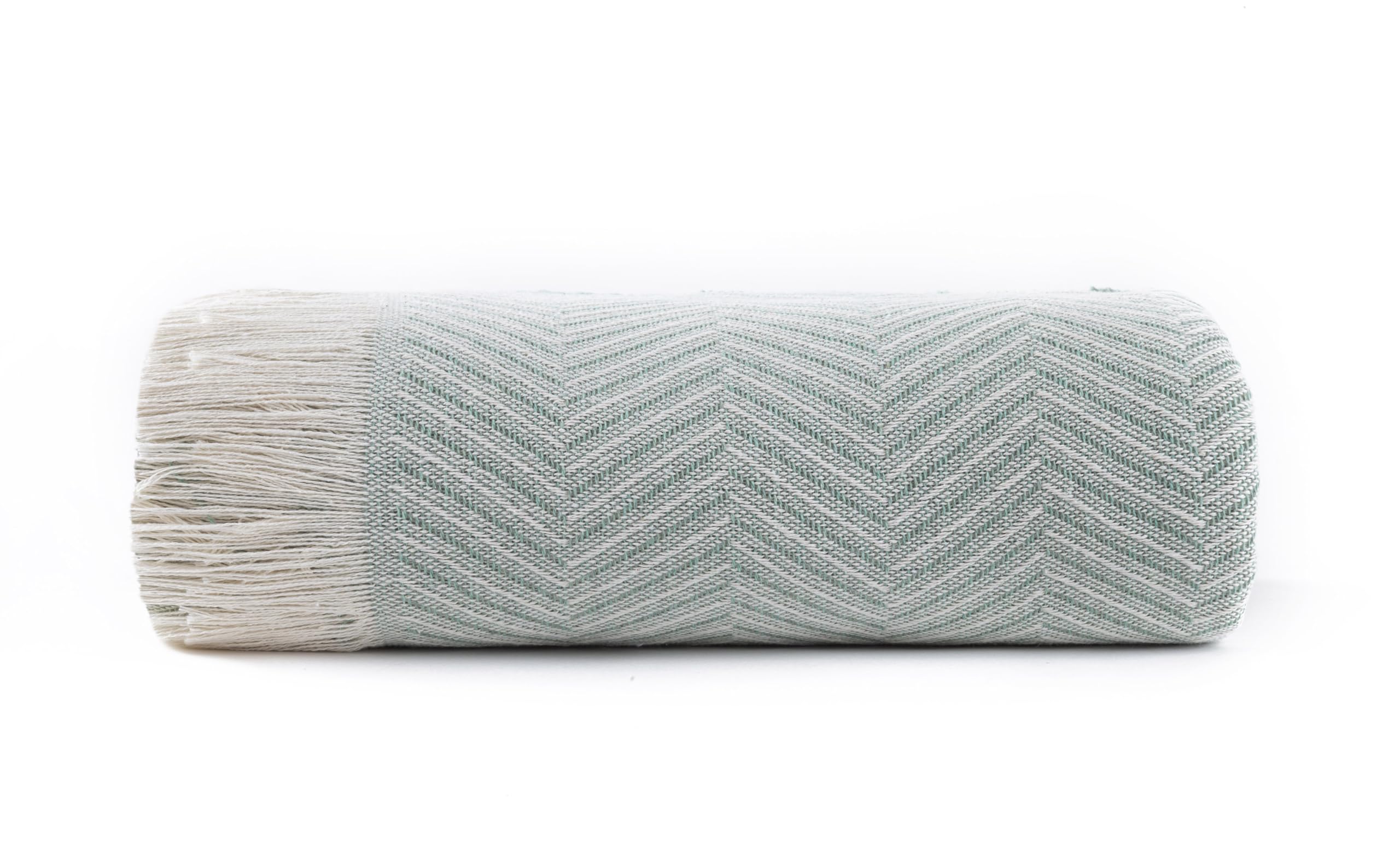 Todocama - Colcha Multiusos Sofa, Manta Foulard, Plaid para Cama, Cubresofa Cubrecama, Jarapas, Fabricado en España, Espiga. (125x180cm, Verde).