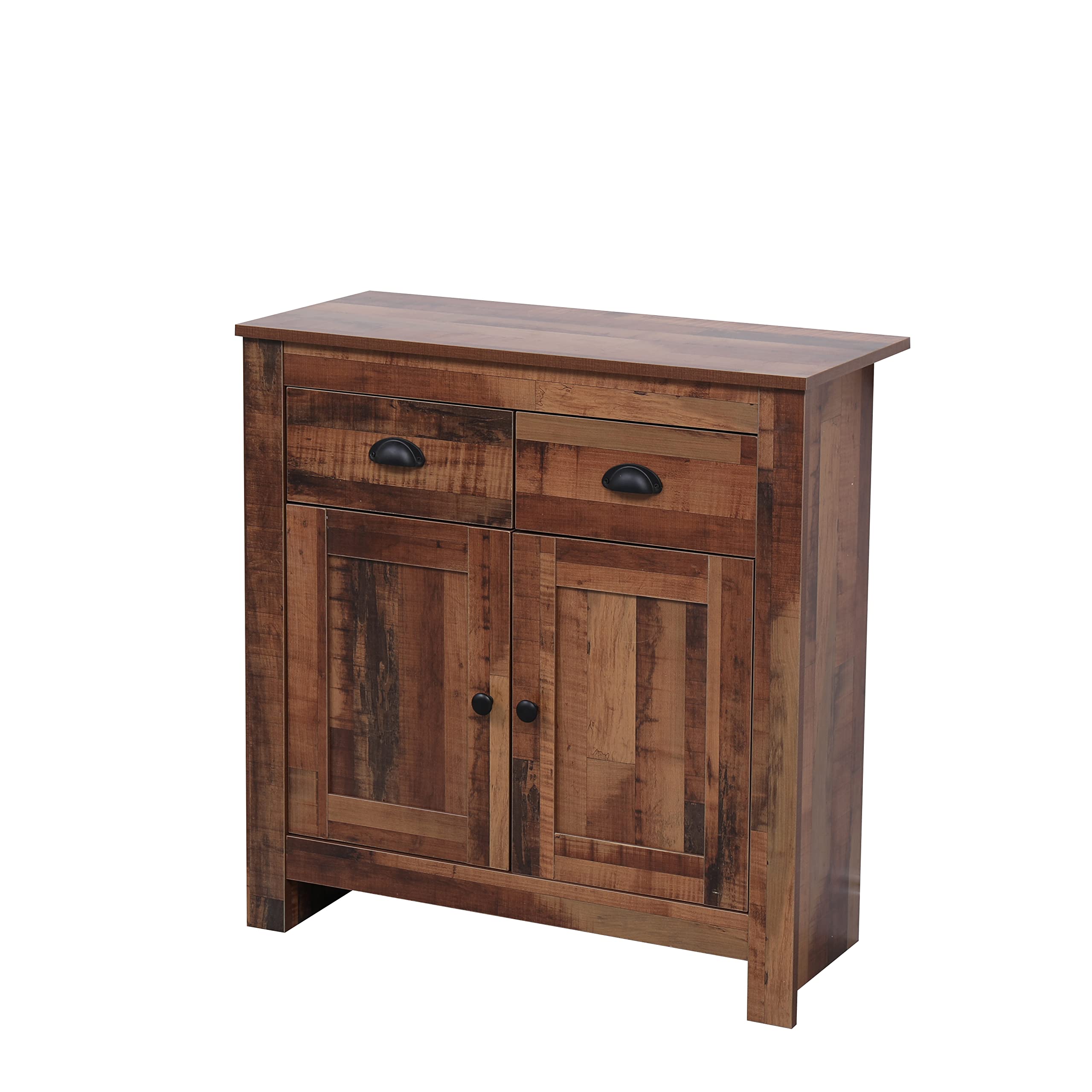 Kingwudoยฎ Wooden Sideboard Cupboard 2 Doors 2 Drawers Cabient or 1 Door 3 Drawers Cabinet Storage Unit Freestanding Cabient for Living Room (2 Doors 2 Drawers Cabinet)