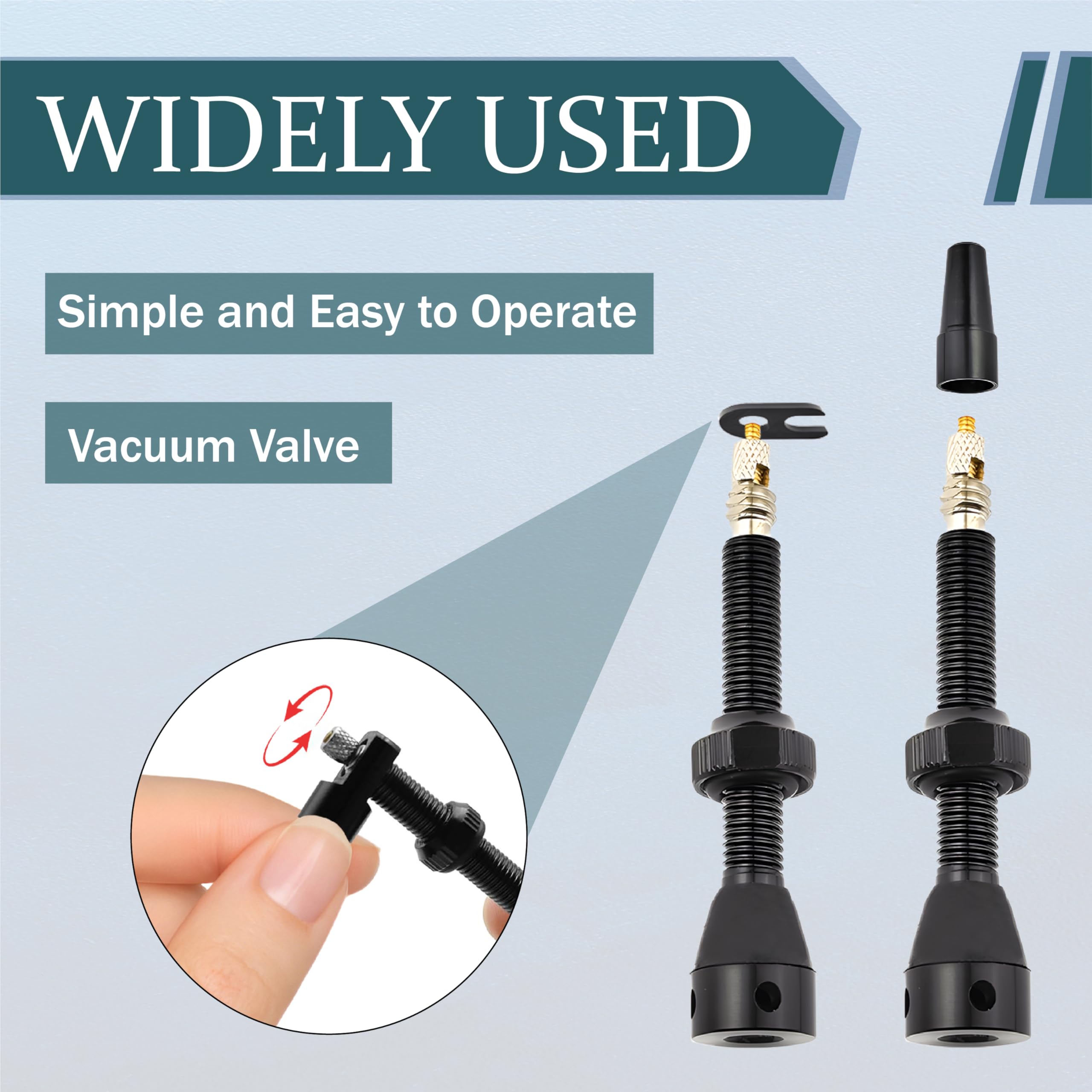 2 sztuki zaworów Presta Tubeless, czarne, bezdętkowe trzonek zaworu, super lekkie, aluminiowe, z narzędziem do usuwania rdzenia i nasadkami zaworów, pasują do większości felg rowerowych bezdętkowych