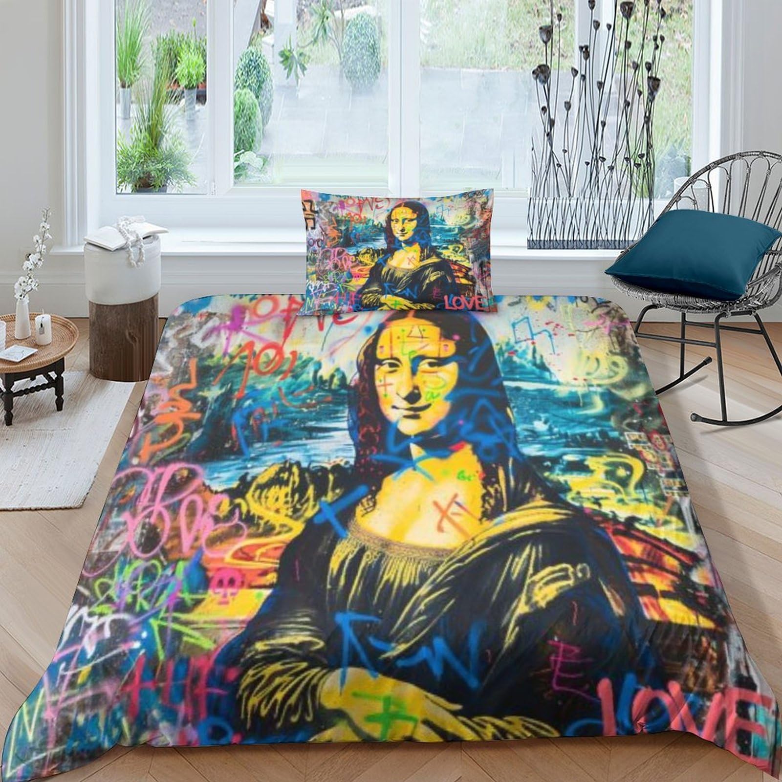 Ensemble de literie 3D graffiti housse de couette enfants garçons filles 3 pièces