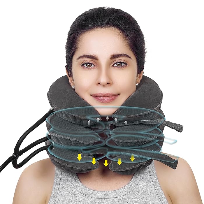 Buy Cervical Neck Traction Device &Inflatable Adjustable Neck Stretcher