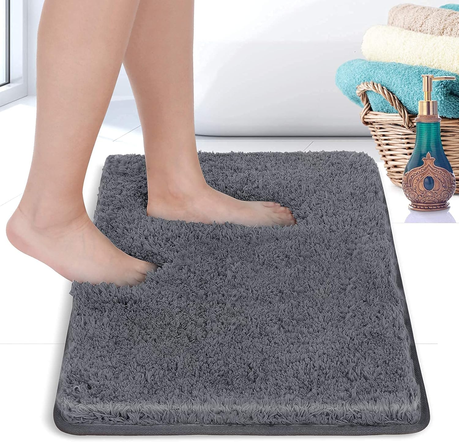RiyaNed Bath Mats Non Slip Absor Bant Bath Carpet Mats for Bathroom