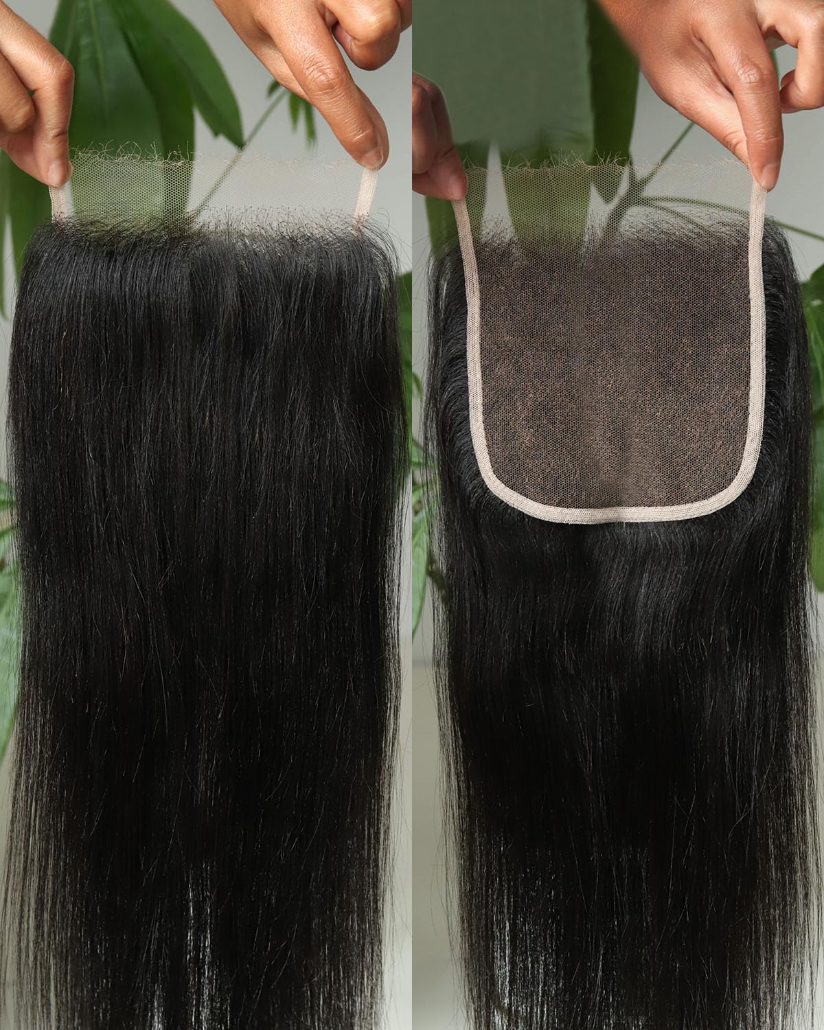 BEEOS Yaki Straight SKINLIKE Real HD Lace Closure 5x5 Pre Plucked Human Hair Closure 0.10mm Ultra-thin Invisible HD Lace 14 Inch