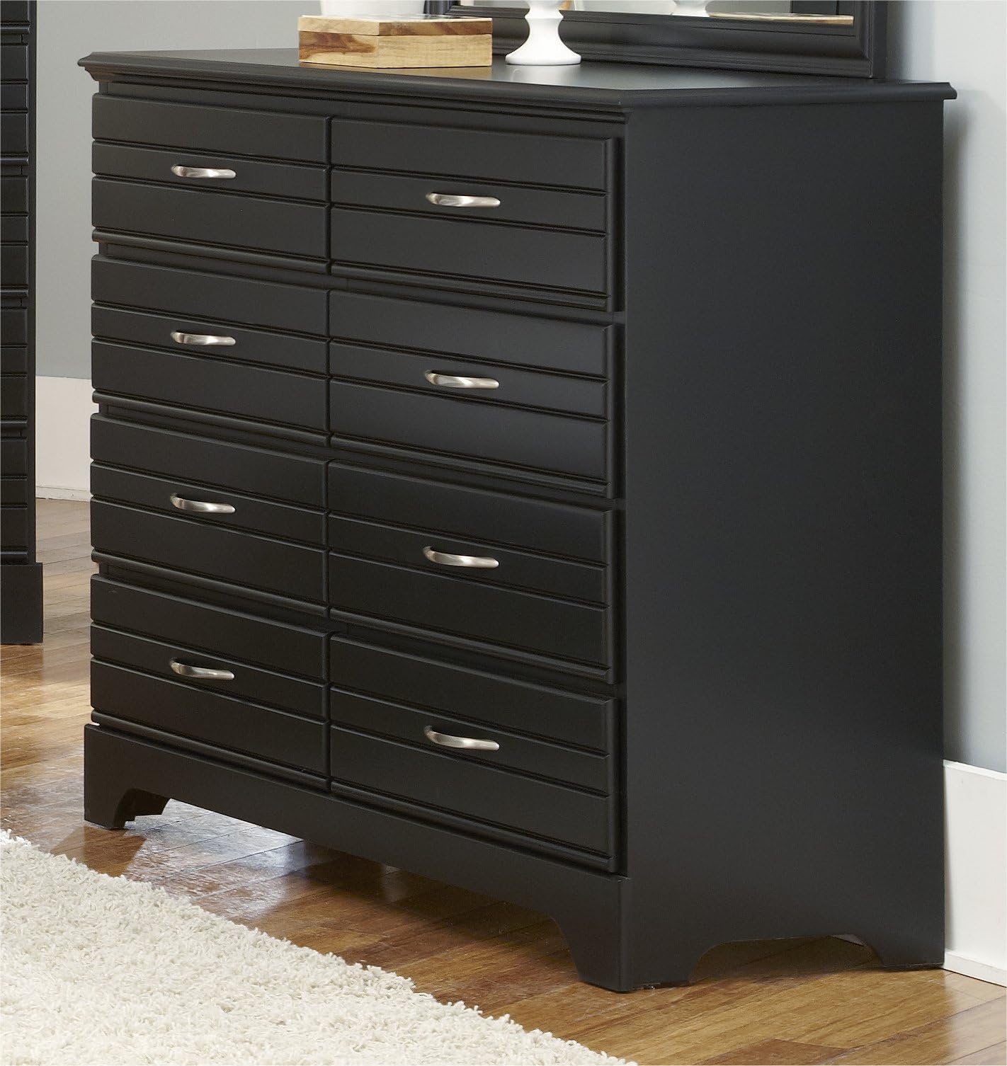 Carolina Furniture Works 8-Drawer Tall Dresser, Black