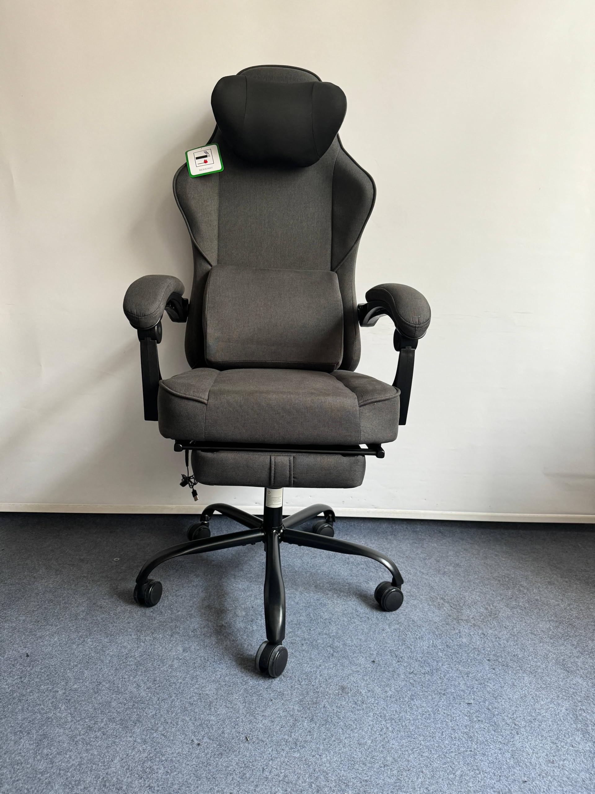 Chaise Gaming TRIUMPHKEY Massage - Ergonomique, Inclinable 150°, Repose-Pieds - Charge 150kg