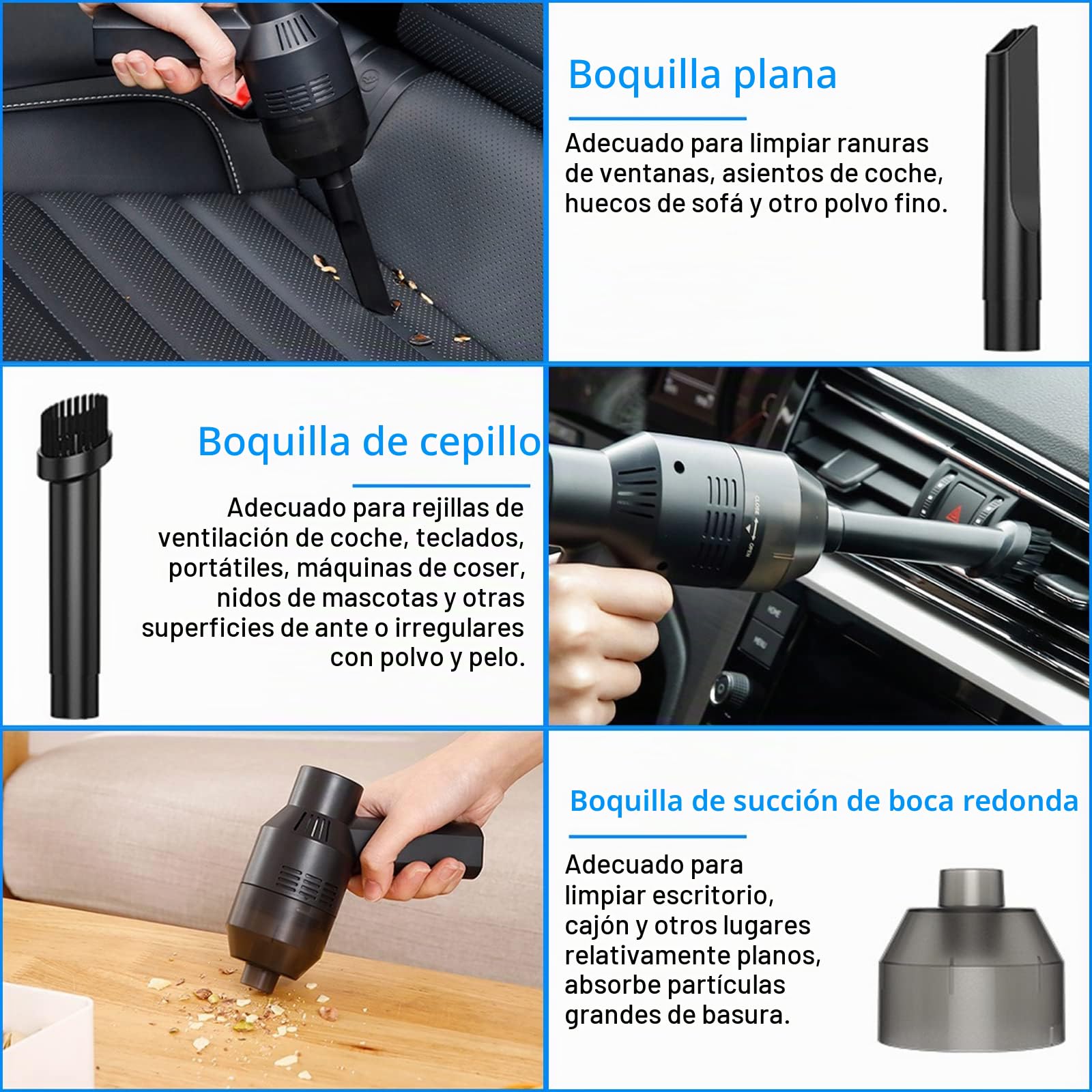 Dealswin Aspirador de computadora y Teclado Potente, Mini Aspirador Recargable, Aspiradora portátil inalámbrica:Limpiar el Polvo,pelos,Migas,restos para portátil,Piano,automóvil