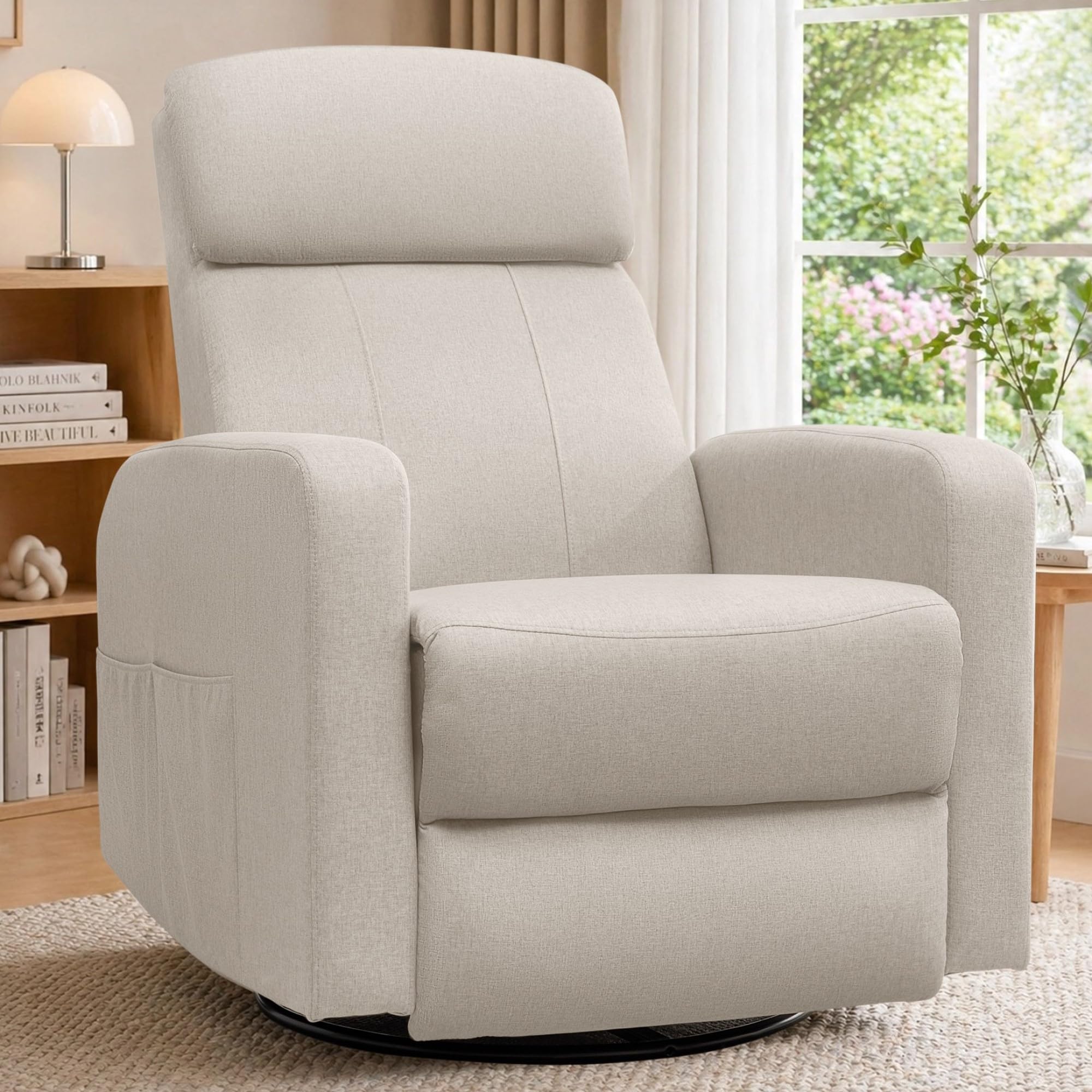 Budget power recliner with USB ports, sacrificing full swivel at just 270°.