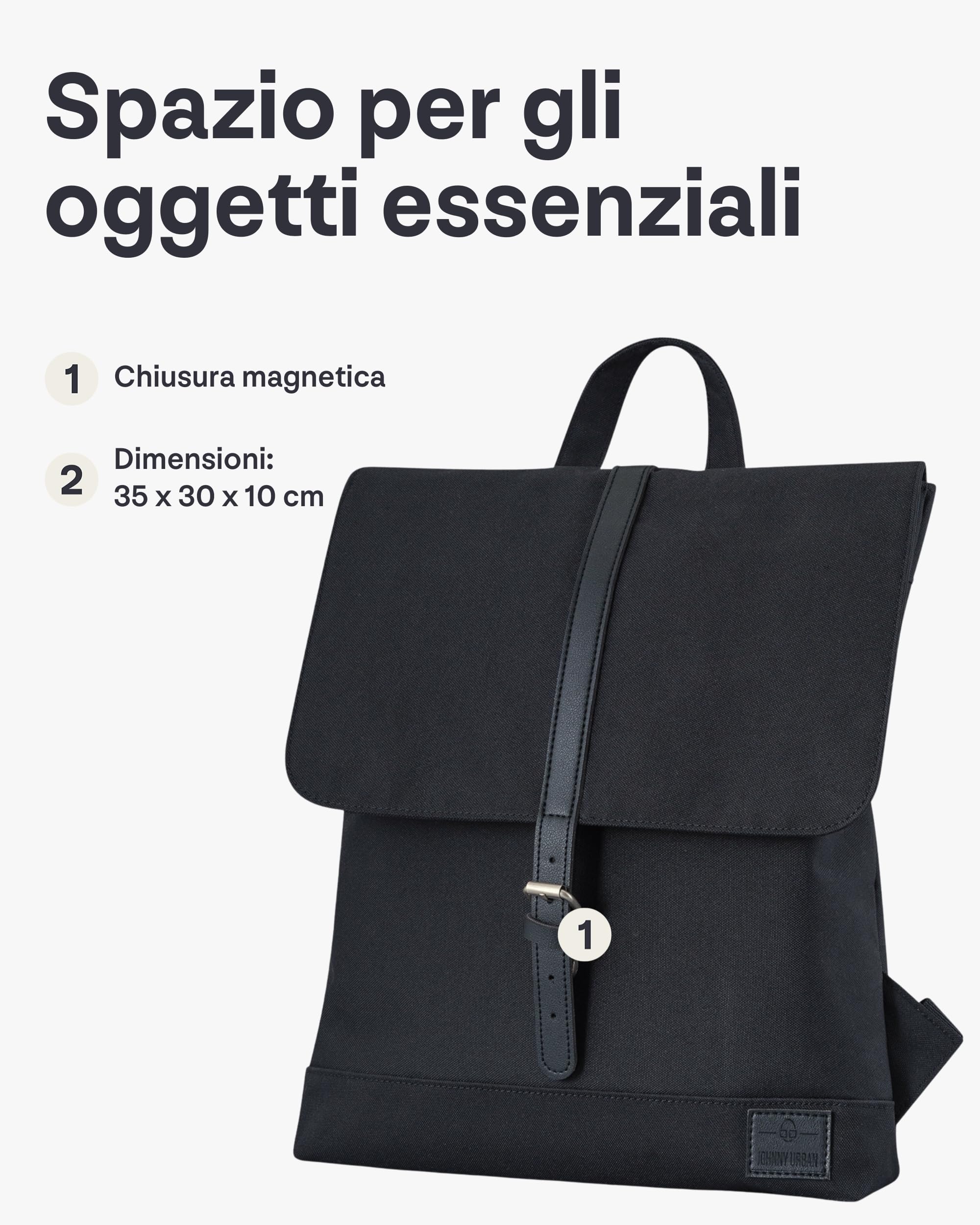 Johnny Urban Zaino Donna - Mia - Zainetto per Viaggio, Lavoro, Università, Ufficio - Backpack Piccolo Porta Pc 16 Pollici - Sacco Sportivo Leggero - Idrorepellente