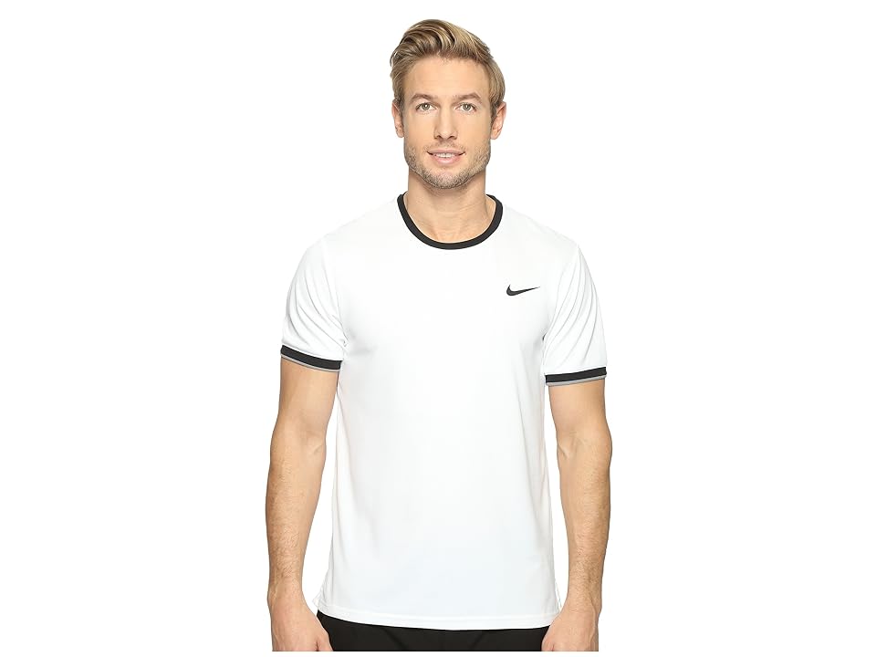 

Nike Court Dry Team Crew (White/Black/Cool Grey/Black) Men's Clothing