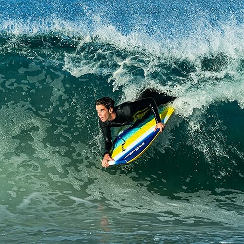 Miniatura 7 de Wavestorm-42.5in Performance Foam Bodyboard with Sector Fin Channel Bottom, Bodyboard for Beginners and All Surfing Levels, Complete 2 Pack Board