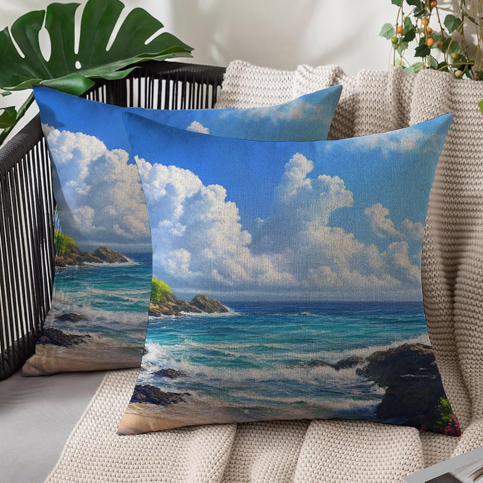 Coussin de paysage extérieur 60x60 pour transformer votre terrasse et salon de jardin