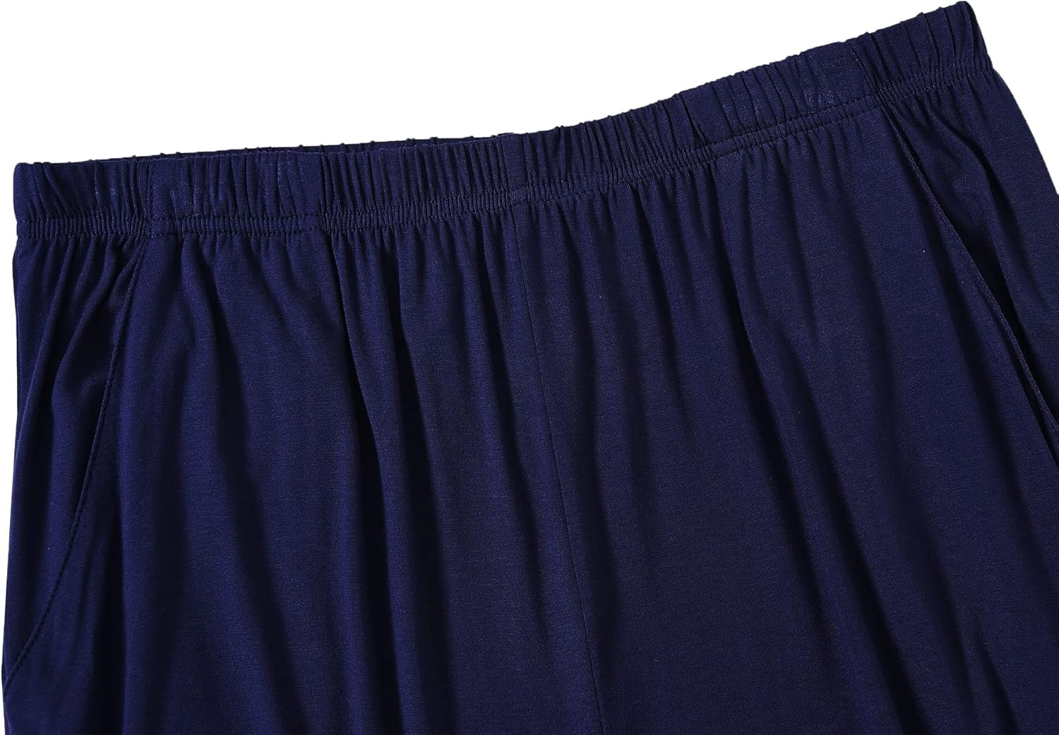 MoFiz Mens Pajamas Set Summer Pjs Sleepwear Short Sleeve Shirt and Shorts Lightweight Soft Loungewear with Pockets S-3XL - Image 9