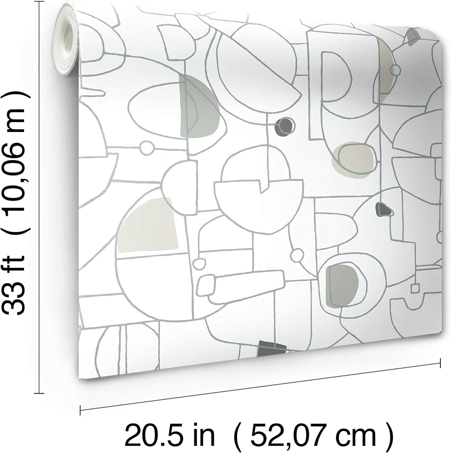 Neutrals Geometric Peel and Stick Wallpaper