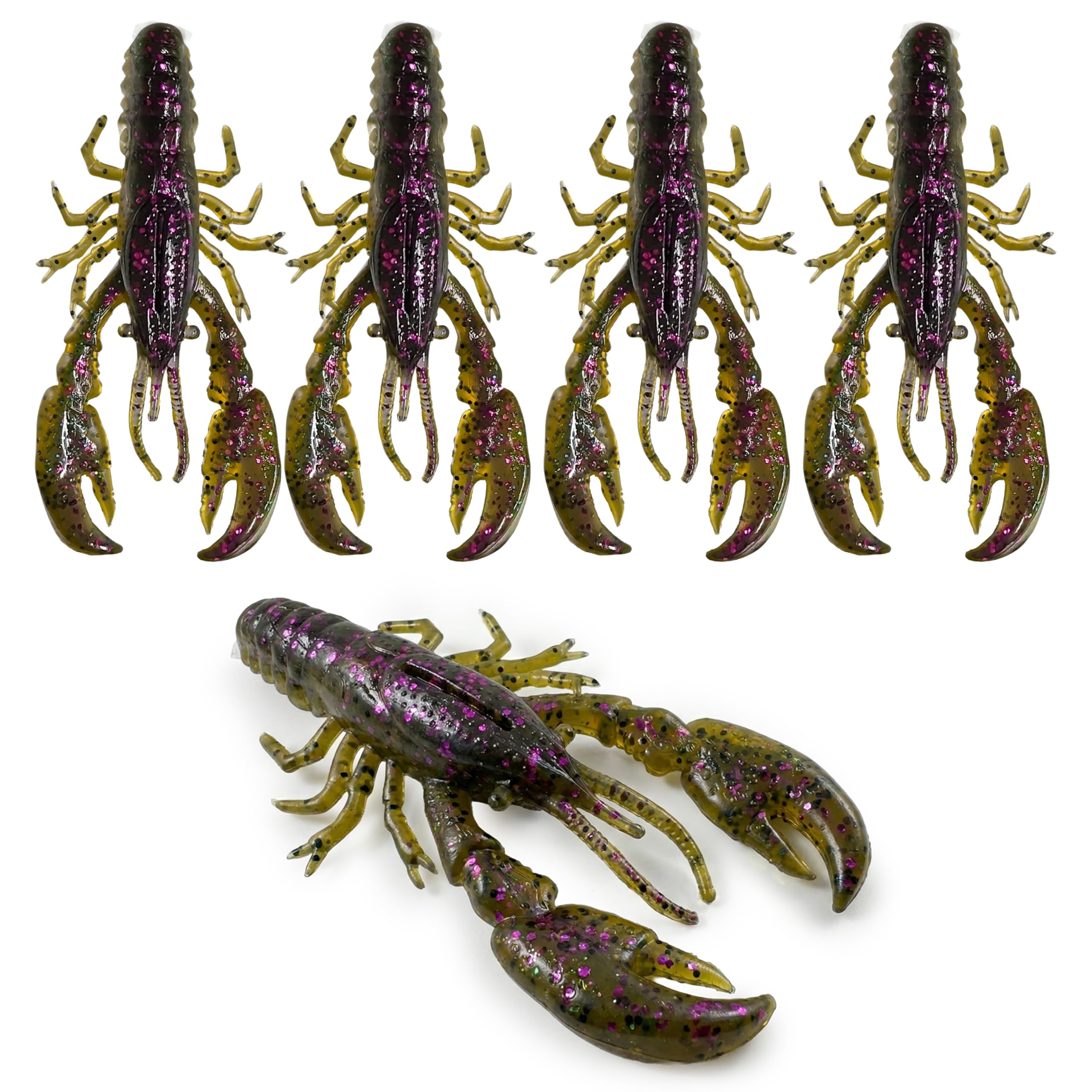 Headbanger RawCraw Soft Plastic Craw Bait for Bass Fishing