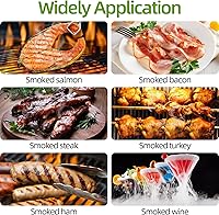 Vista 8 de Ahumador de astillas de madera para cócteles, 9 sabores de virutas de madera natural, incluyendo cereza, manzana, roble, melocotón, nuez, pera