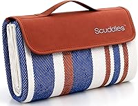 Vista 11 de scuddles Manta compacta de pícnic, tapete extragrande de 79 x 59 pulgadas para exteriores con diseño impermeable de 3 capas, forro polar suave