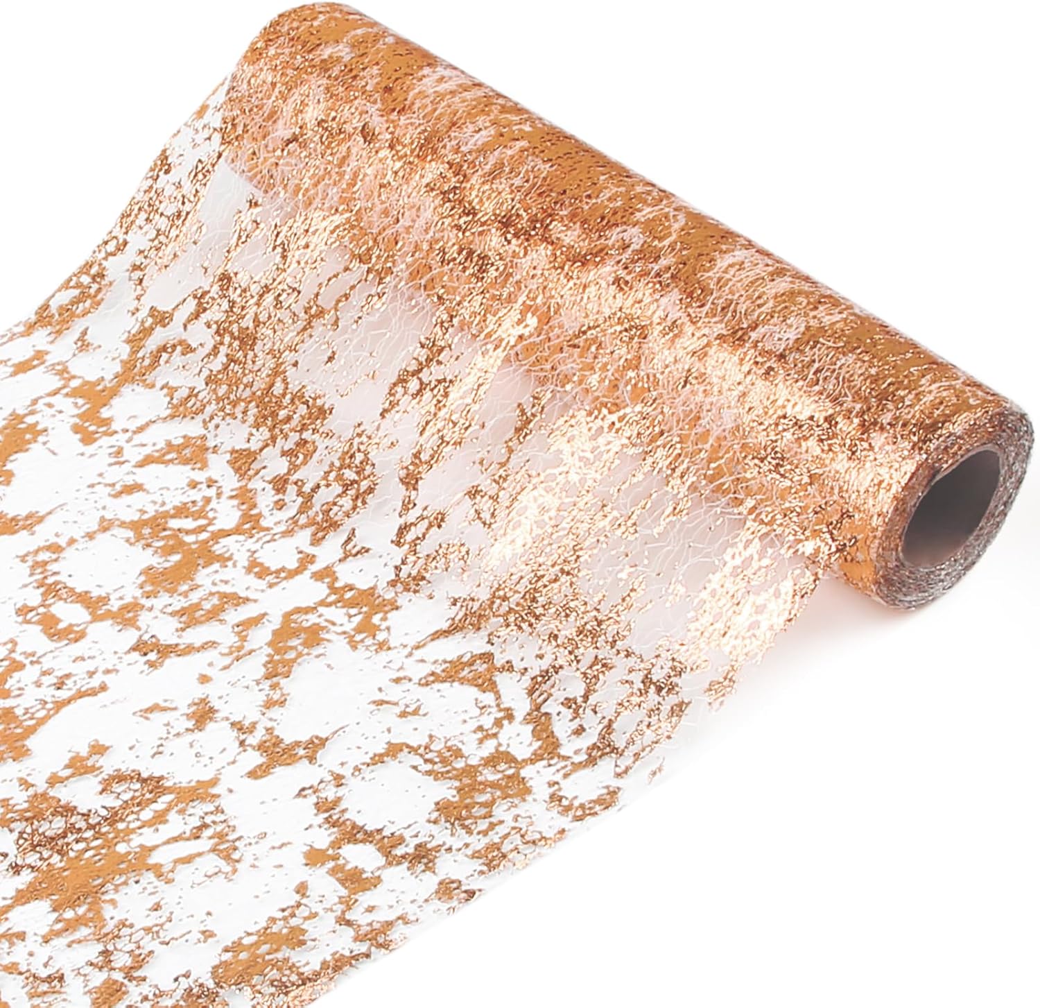 Ecoofor Rose Gold Table Runner 11 Inch x 49 Feet Glitter