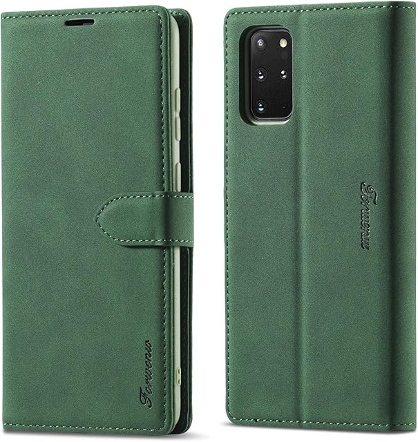LOLFZ Wallet Case for Samsung Galaxy S20 FE 5G, Premium Leather Case with Card Holder Kickstand Magnetic Closure Shockproof Flip Case Cover for Samsung Galaxy S20 FE 5G - Green