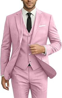 Men Suits 3 Pieces Set Slim Fit Wedding Suit Groomsmen Prom Suit Tuxedo Business Formal Casual Groom Suit Jacket Blazer Pants
