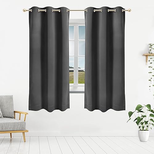 Miniatura 3 de Utopia Bedding Cortinas opacas para dormitorio, cortinas de ventana con ojales de 54 pulgadas de largo, 2 paneles de cortinas con aislamiento