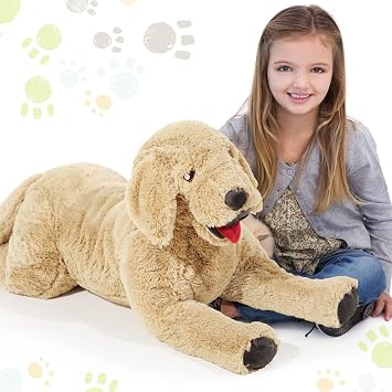 Geosar 27.5" Dog Stuffed Animals Plush, Soft Cuddly Golden Retriever Plush Toys, Large Stuffed Dog Hugging Pillow Gifts for Valentines Kids Girls Boys Birthday
