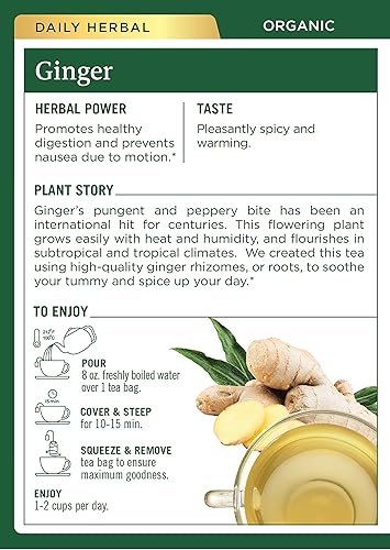 Miniatura 4 de Traditional Medicinals Té de hierbas de jengibre orgánico, promueve la digestión saludable, (paquete de 2)  16 bolsas de té