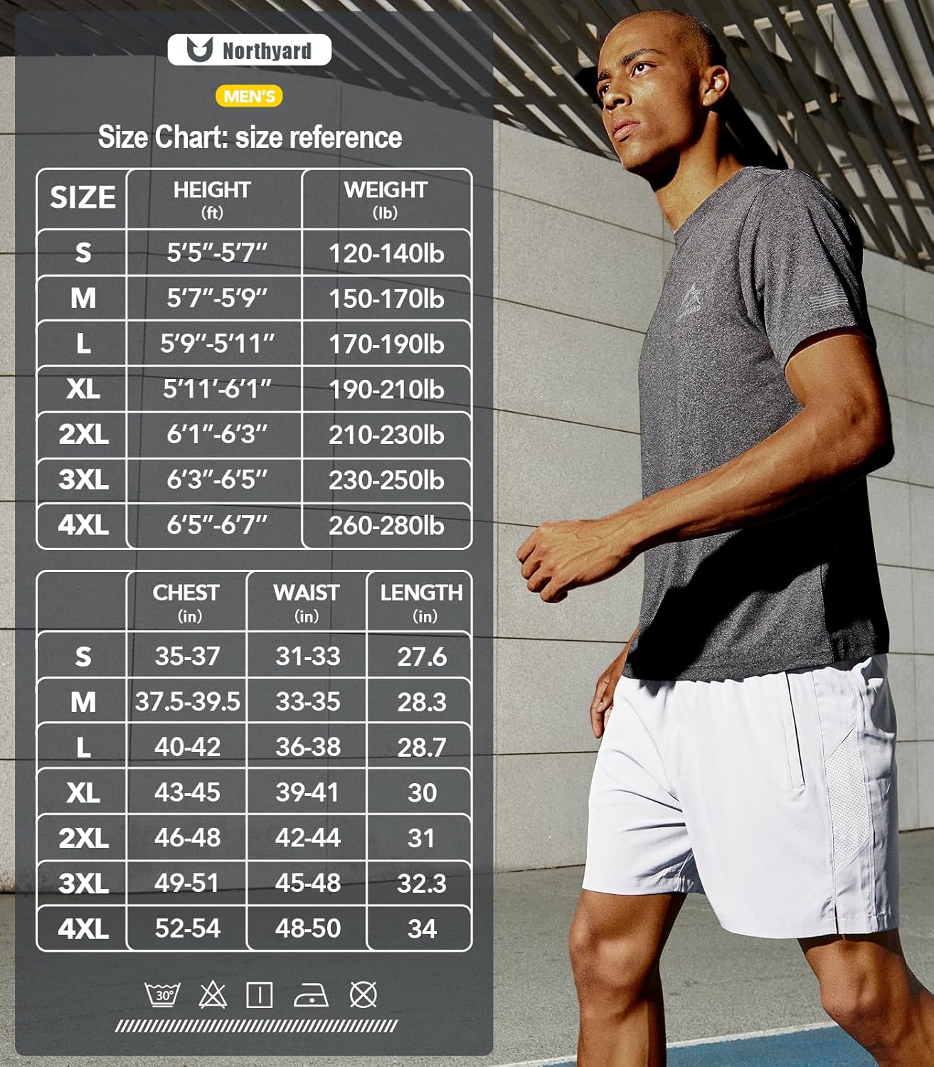 NORTHYARD Men's UPF 50+ Sun Protection Shirts Swim SPF UV Quick Dry Short Sleeve T-Shirts for Athletic Fishing Rash Guard - Image 6