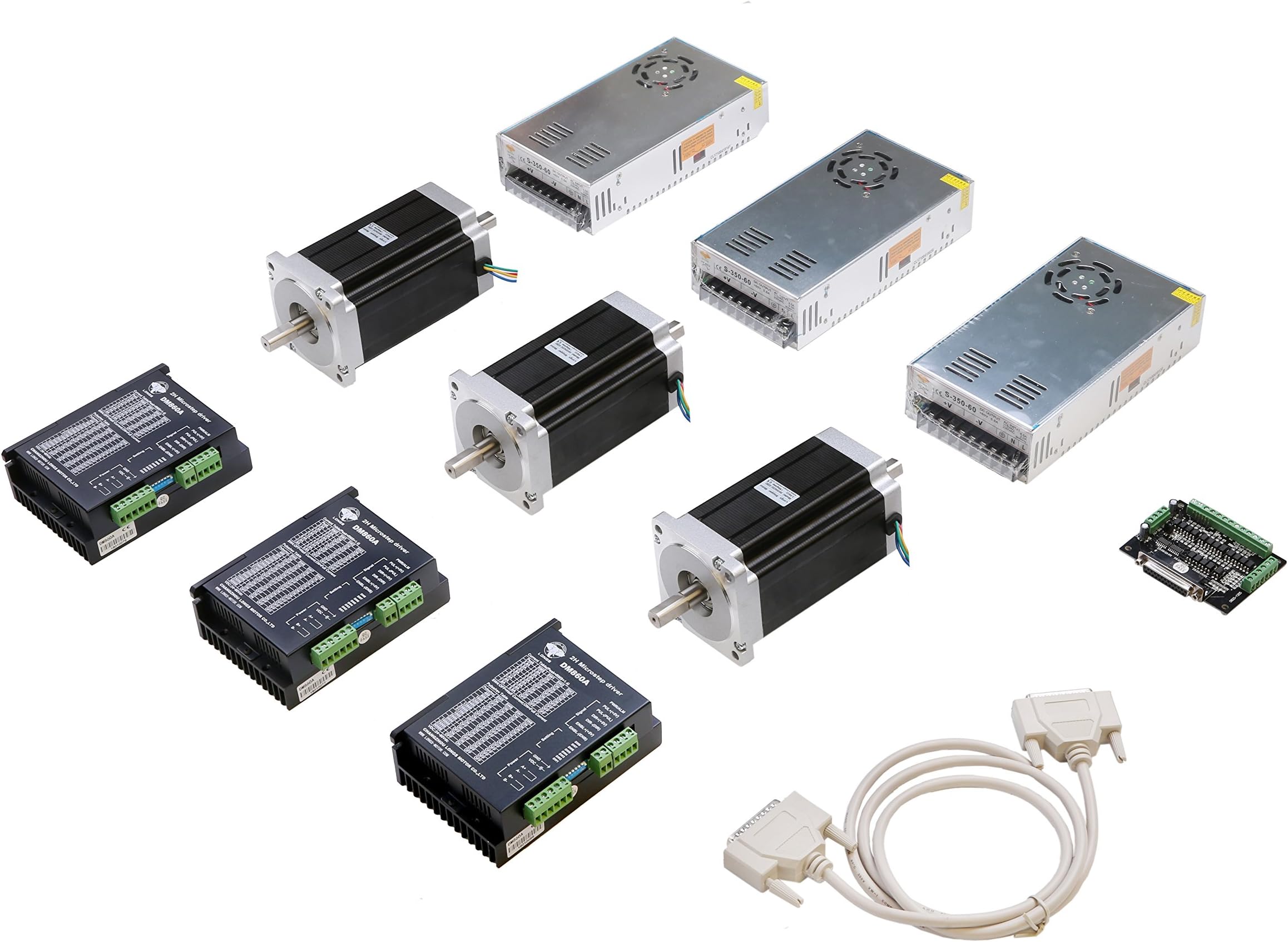 3 Axis Nema 34 Stepper Motor 1600 Oz.in & Driver Dm860a CNC Router