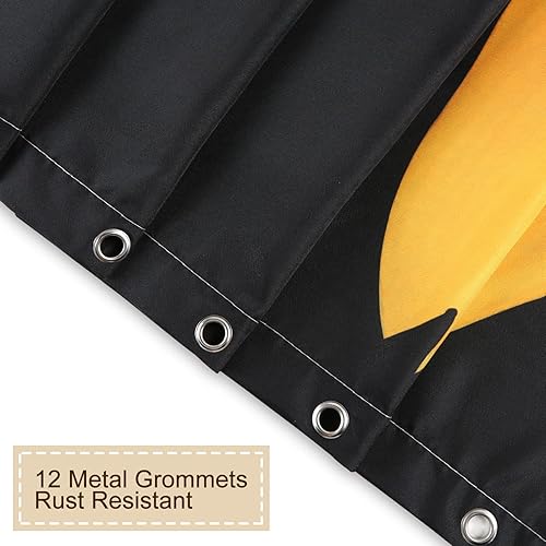 Miniatura 5 de Cortina de ducha de girasol, juego de cortinas de ducha rústicas con 12 ganchos, cortina de ducha You are My Sunshine, cortinas de ducha de girasol