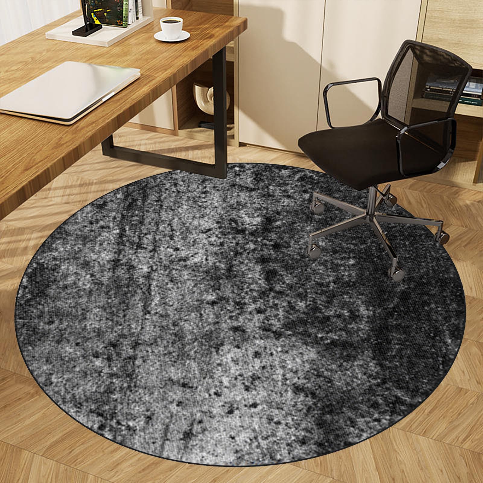 Fcenghox Round Gaming Office Chair Mat for Hardwood Floor Anti-Slip Computer Desk Chair Mat for Carpet 70 cm Multi-Purpose Floor Protector for Rolling Chair Carpet Protector Chair Mat for Home Office