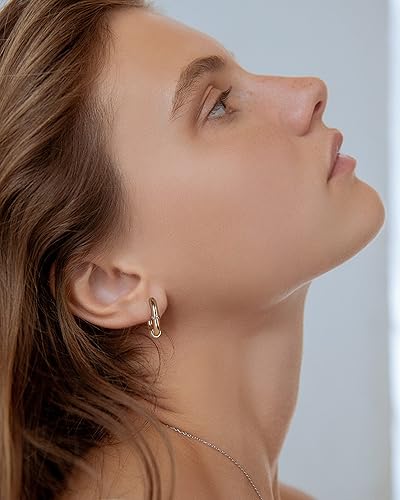 Miniatura 2 de MYEARS Women Huggie Earrings Gold Hoop 14K Gold Filled Small Simple Handmade Hypoallergenic Everyday Jewelry