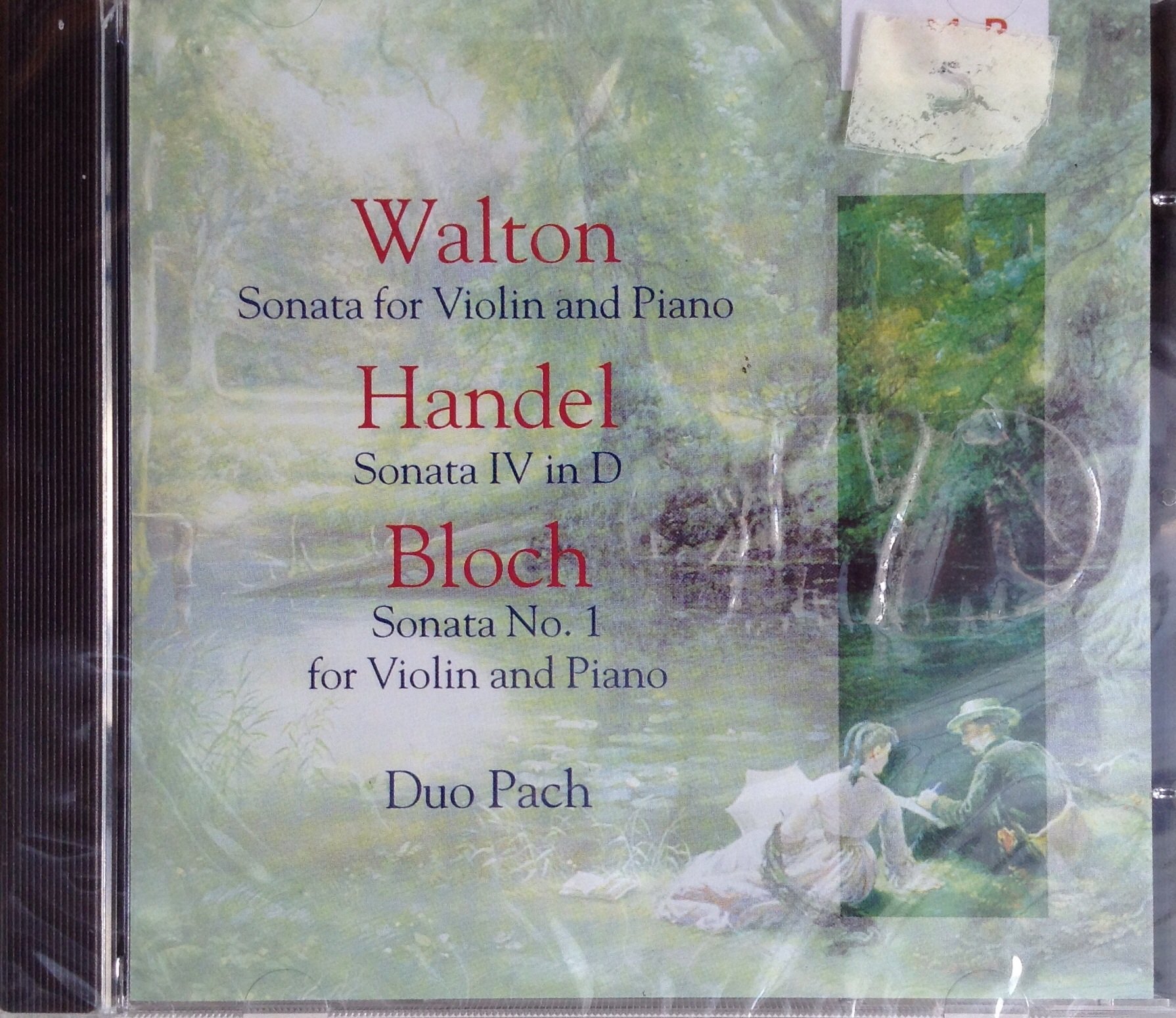 Carlton Classics: Walton Sonata for Violin and Piano, Handel Sonata IV in D, Bloch Sonata No.1 for Violin and Piano.
