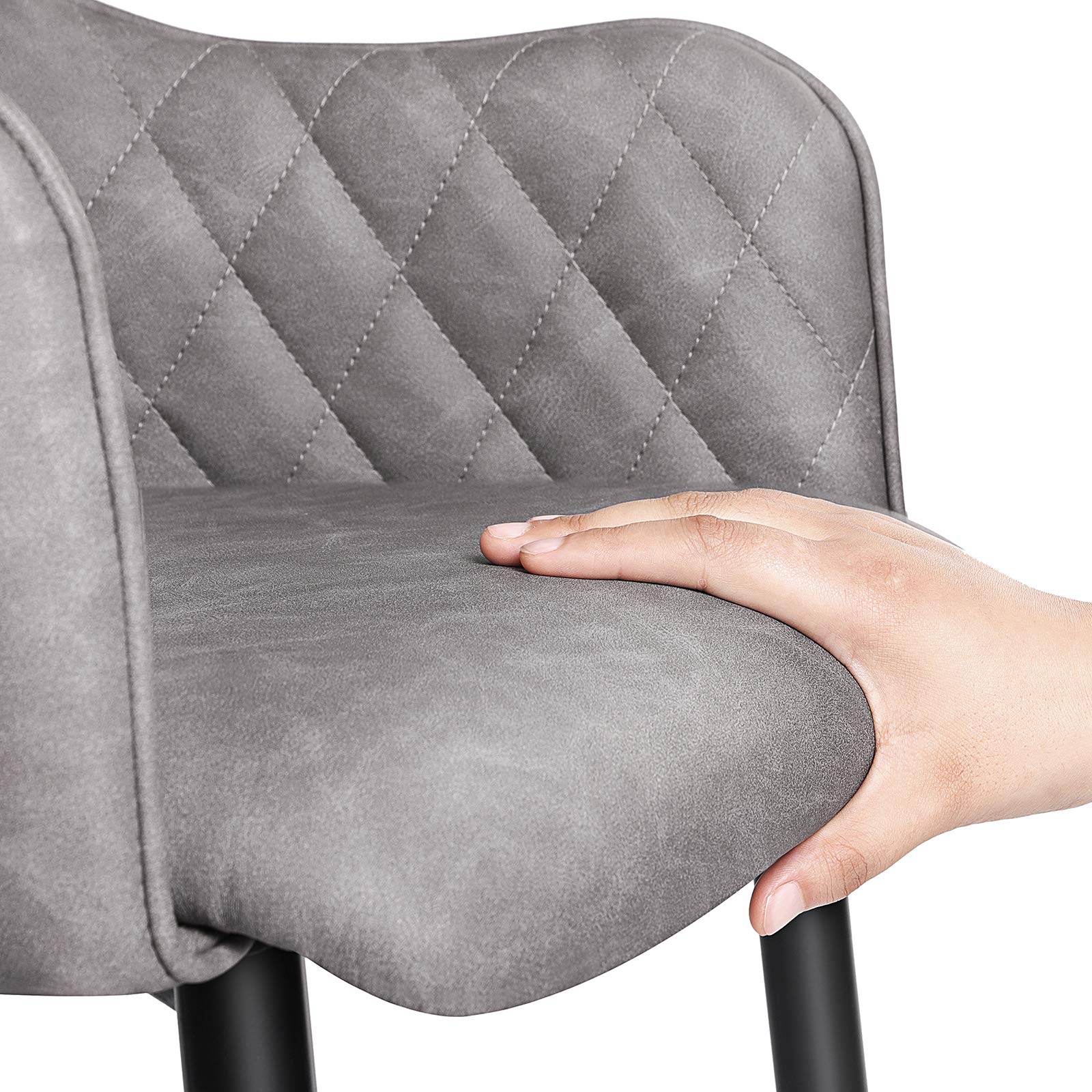 SONGMICS Chaise de salle à manger, Fauteuil, avec dossier