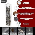 60-Pack Sacs de nettoyage à sec extra long - 72-Inch Sacs en plastique transparent pour accrocher des vêtements, Couverture de vêtements en plastique pour vêtements, robes, manteaux, costumes de danse & Robes longues