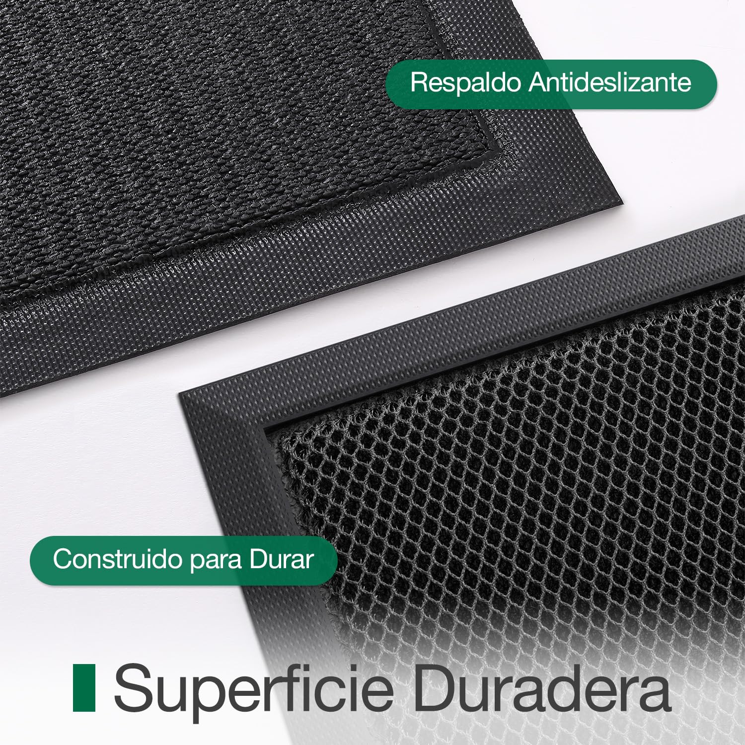 LUMI Felpudo De Uso Intensivo para Puerta Principal Exterior 80x120 cm, Antideslizante y Duradero, Atrapa Suciedad, Resistente a Manchas y Decoloración, Negro